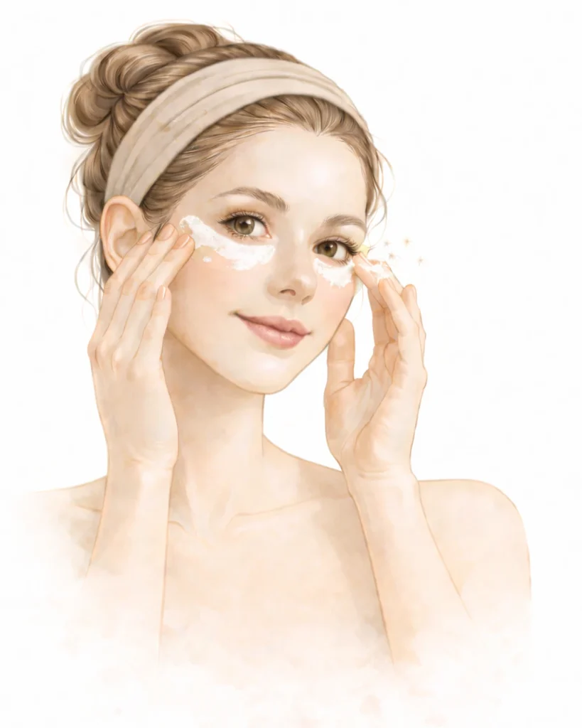 Applica come maschera contorno occhi