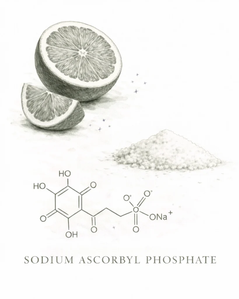 Sodium Ascorbyl Phosphate nelle sue forme ricavate