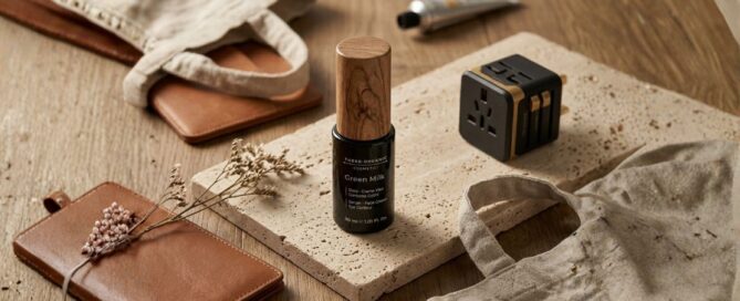 Green Milk Faber-Organic come trattamento multifunzionale per una routine skincare da viaggio